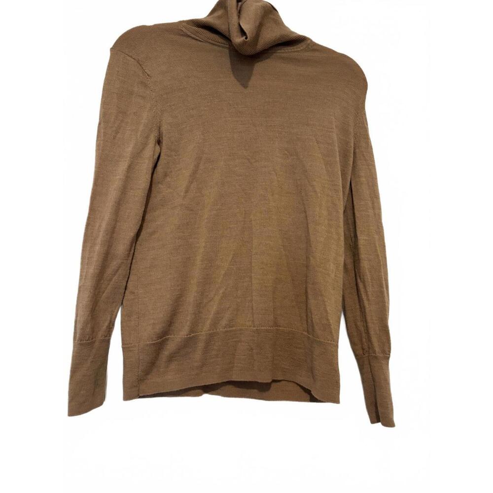 Gap sz‎ M beige turtle neck merlino wool sweater #3235